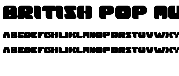 British pop Music font